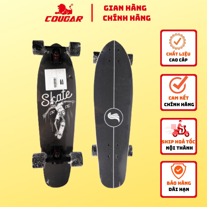 Ván Trượt Cougar-Penny Cruiser Centosy 05, Gỗ Ép 7 Lớp Phù Hợp CHo Người Mới Tập Chơi