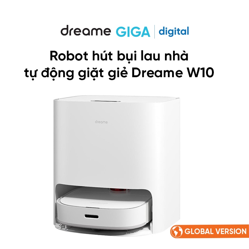 Robot Lau Nhà Hút Bụi Tự Động Giặt Giẻ Dreame W10 - Lực Hút Siêu Lớn 4000Pa Cùng Khả Năng Lau Sàn 360 Độ