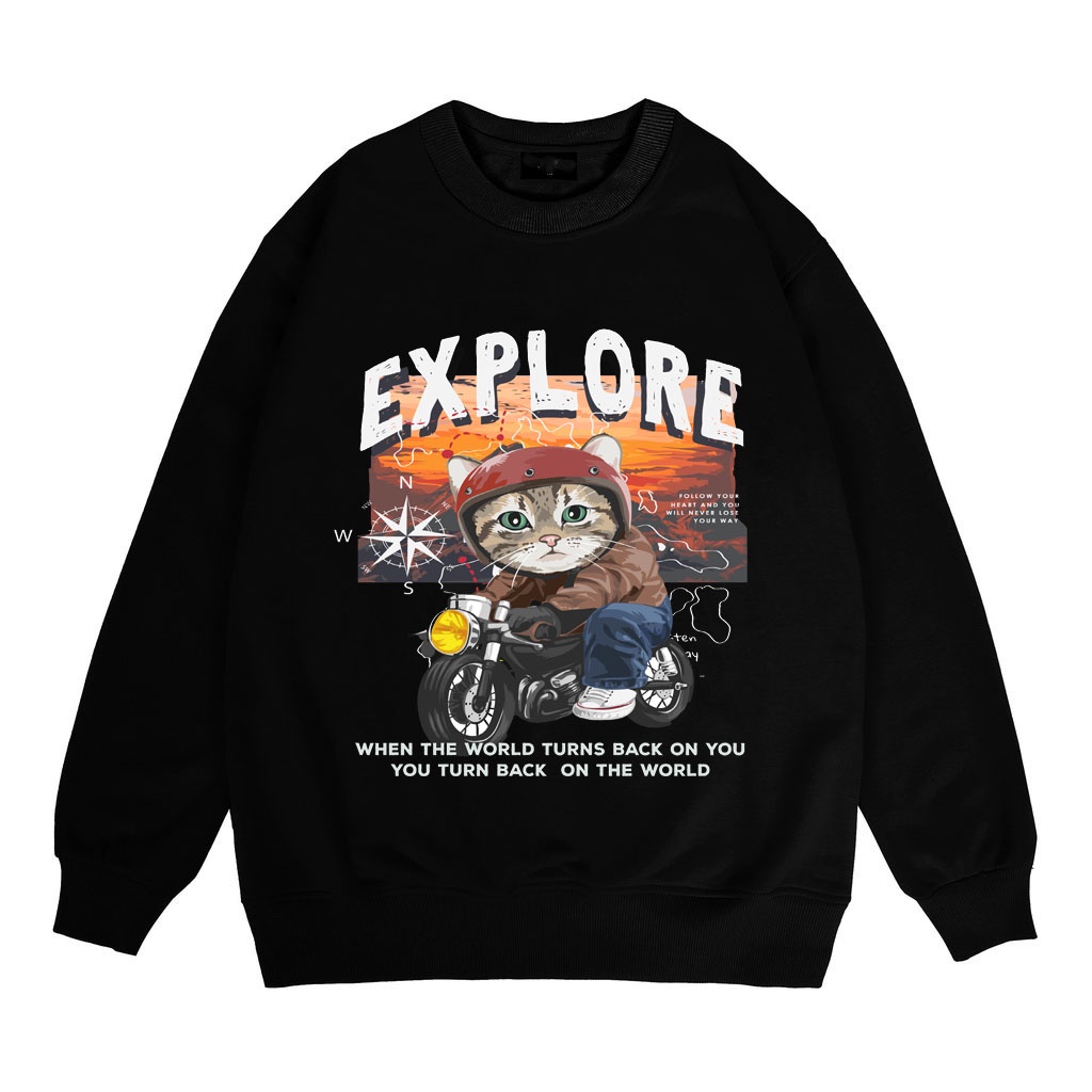 SWEATER MÈO EXPLORE CHẤT NỈ BÔNG ĐẸP