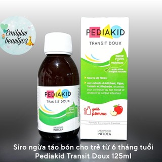 Siro ngừa táo bón cho trẻ từ 6 tháng tuổi Pediakid Transit Doux 125ml Pháp