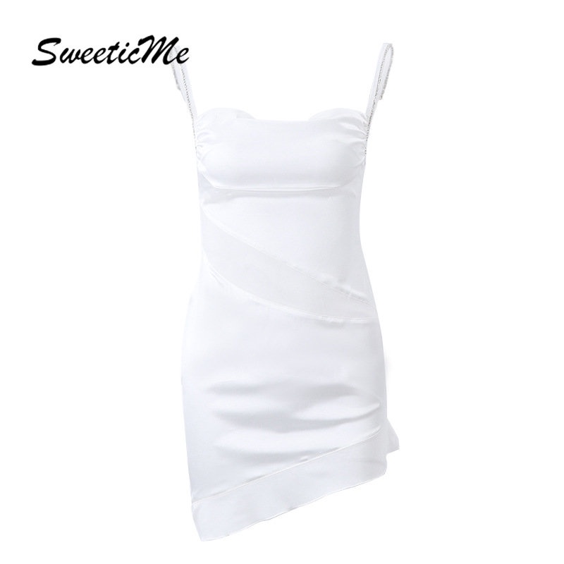 Đầm Hai Dây Dáng Ôm Màu Trơn Quyến Rũ Thời Trang   Cho Bạn Gái