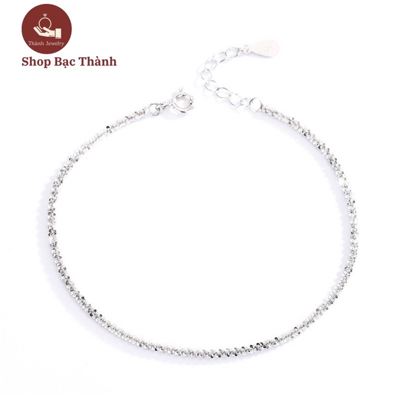 Lắc chân nữ bạc Ta dạng dây xoắn lấp lánh, Lắc Chân Nữ Xù xinh xắn (Có Bảo Hành Làm Sáng, Ảnh Thật )