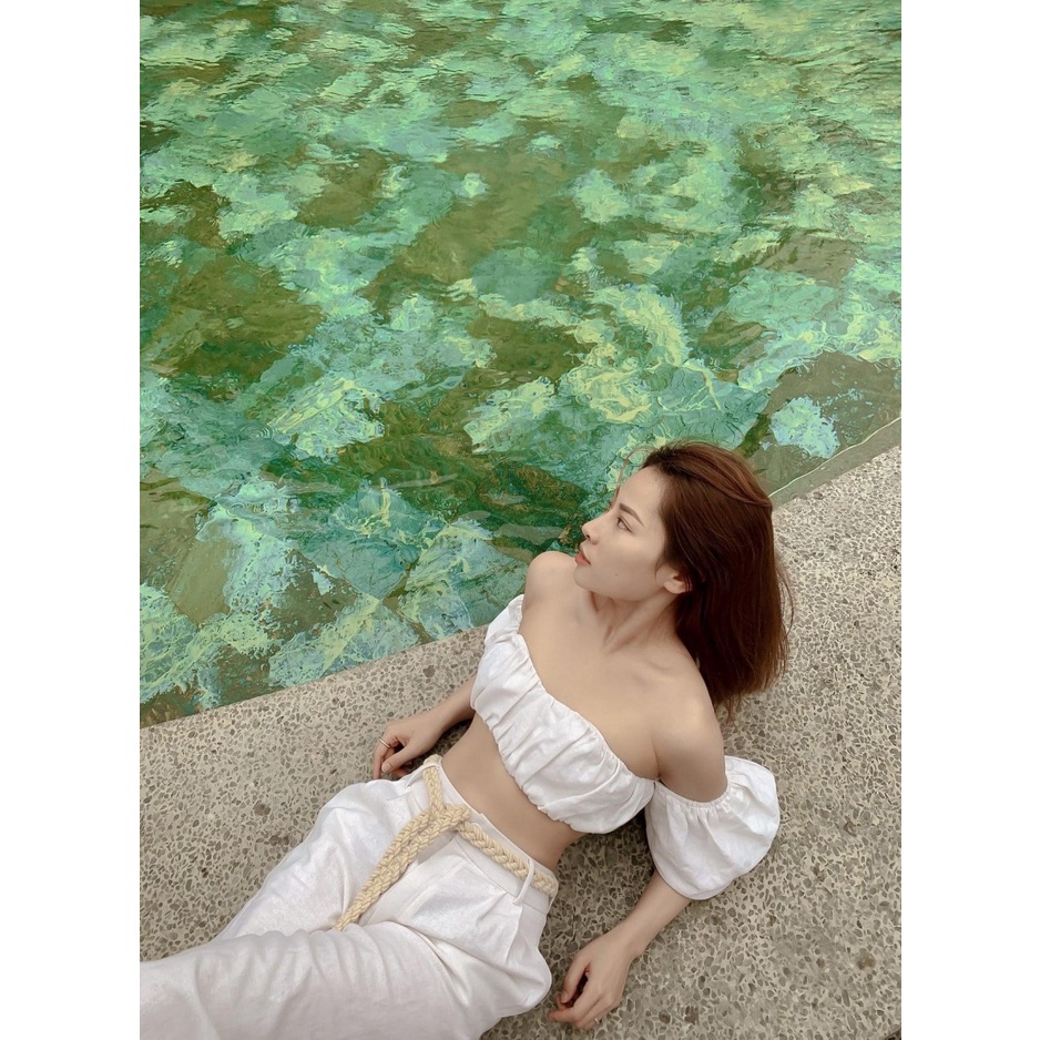 Áo Tay Phồng CROPTOP (TRẮNG) TN1204