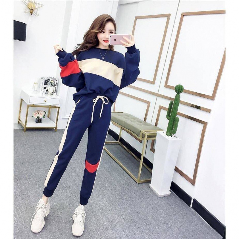 HOT !!! Bộ Đồ Thể Thao Nữ Dài Tay Chất Poly Cotton , Phối Màu Trẻ Trung Thời Trang Mặc Nhà (HÀNG QUẢNG CHÂU) ( BÁN GIÁ G