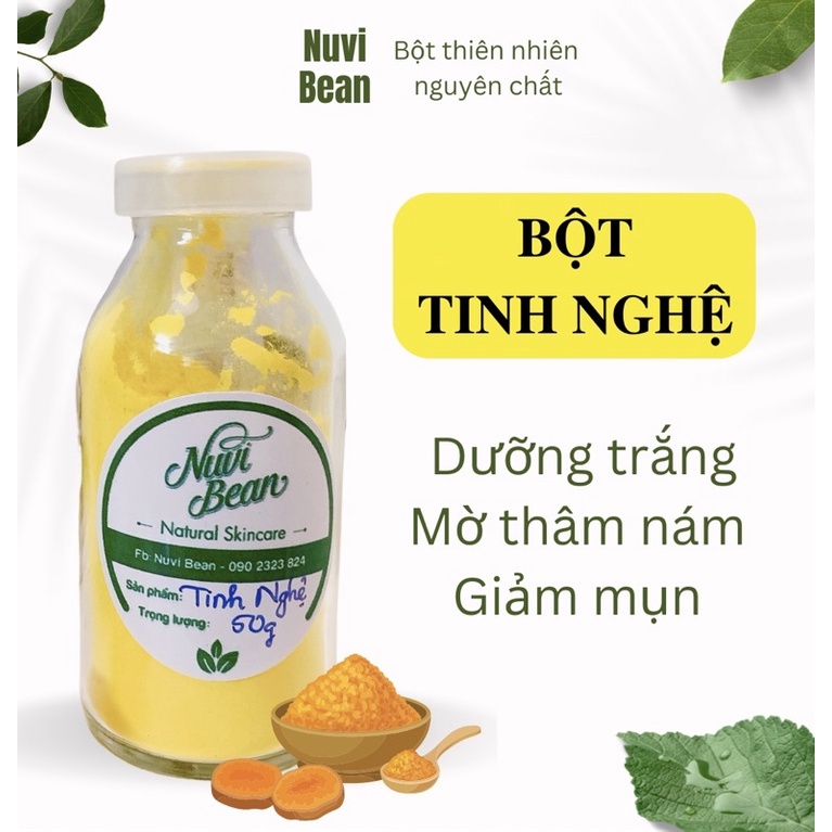 Lọ 50g tinh bột Nghệ vàng handmade - Mờ thâm