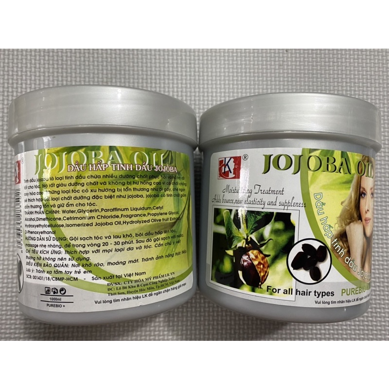 Hấp dầu tinh chất Jojoba. hấp ủ tóc jojoba Lk 1000ml.