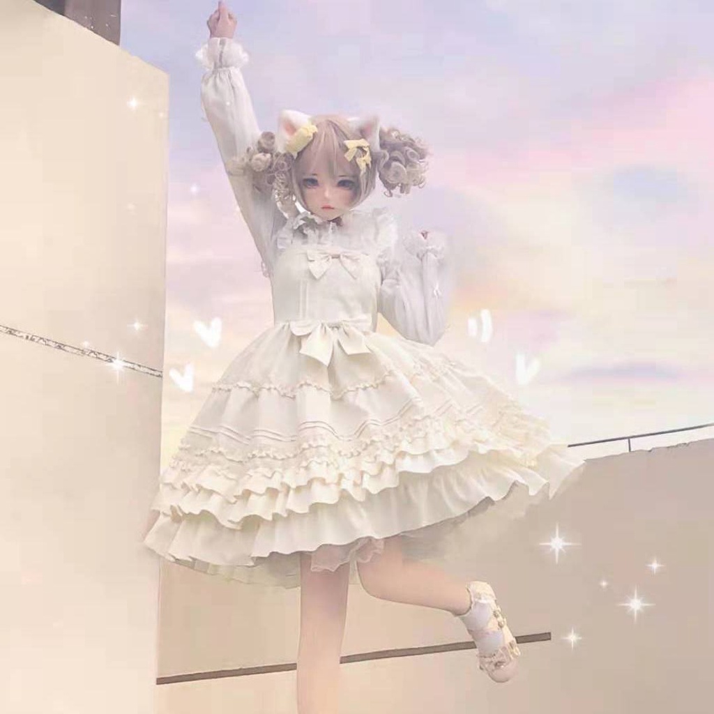 Đầm Lolita Hai Dây Kiểu Dáng Dễ Thương Xinh Xắn Dành Cho Nữ