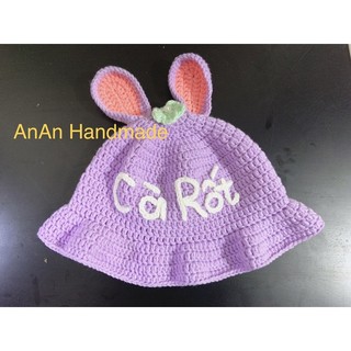 Mũ len gấu thêu tên cho bé [HANDMADE]- Gắn tên miễn phí ❤️