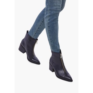 Boot xuất dư kéo khóa đen Justfab