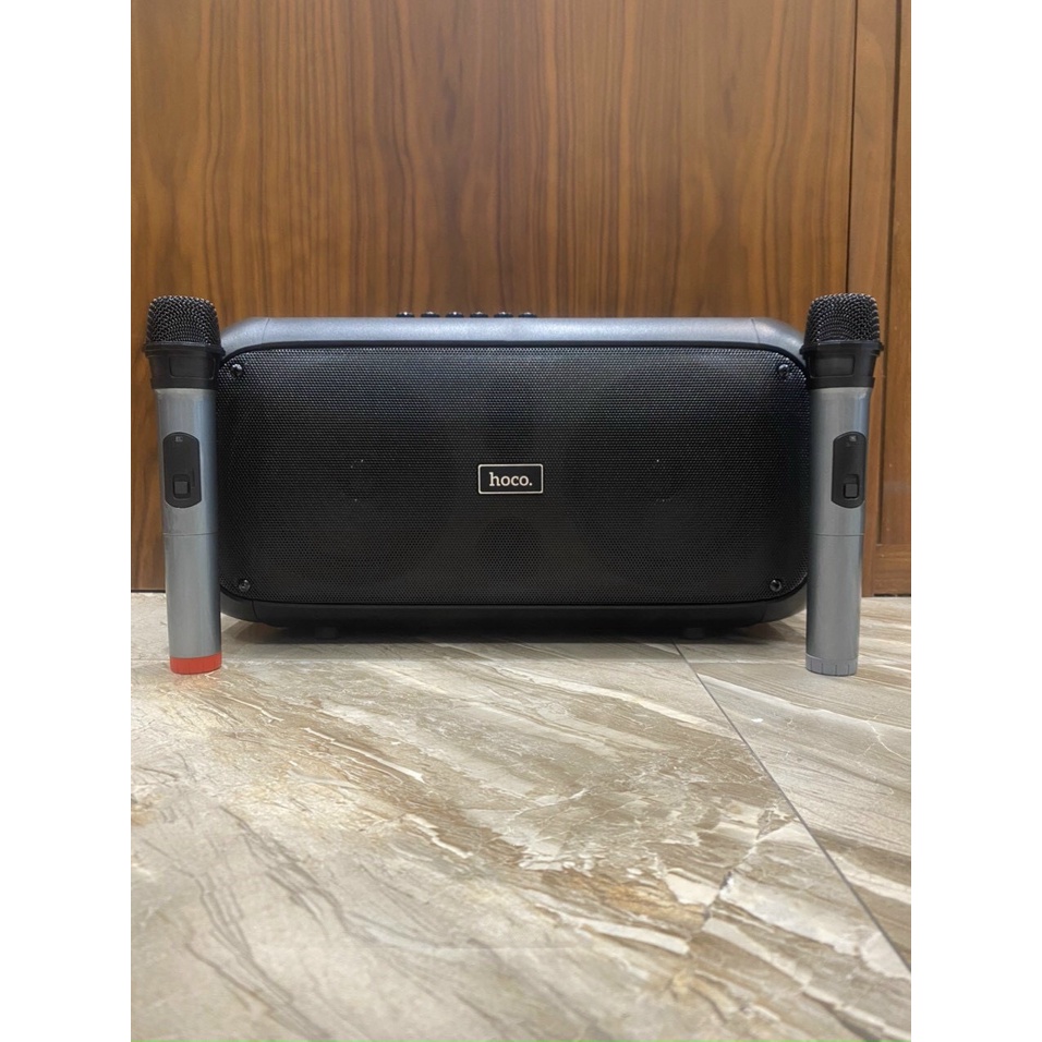 Loa bluetooth di động kèm 2 míc không dây có dây đeo Hoco BS53/hoco BS54