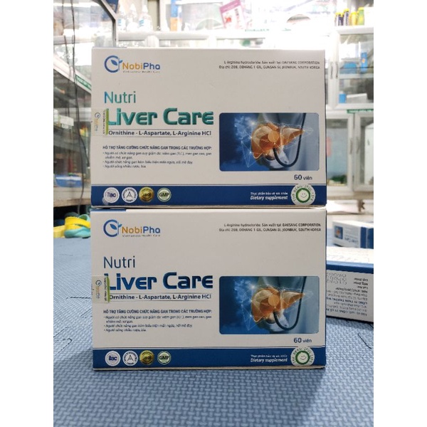 Viên uống bổ gan Nutri liver care, giúp giải độc gan, mát gan, tăng cường chức năng gan hộp 60 viên