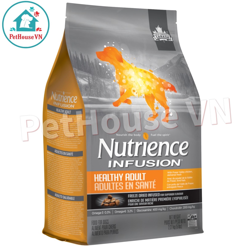 NUTRIENCE INFUSION - Bao 10Kg Thức Ăn Hạt Cho Chó Trưởng Thành Vừa Và Lớn Vị Gà & Rau Củ Quả Hàng Chính Hãng