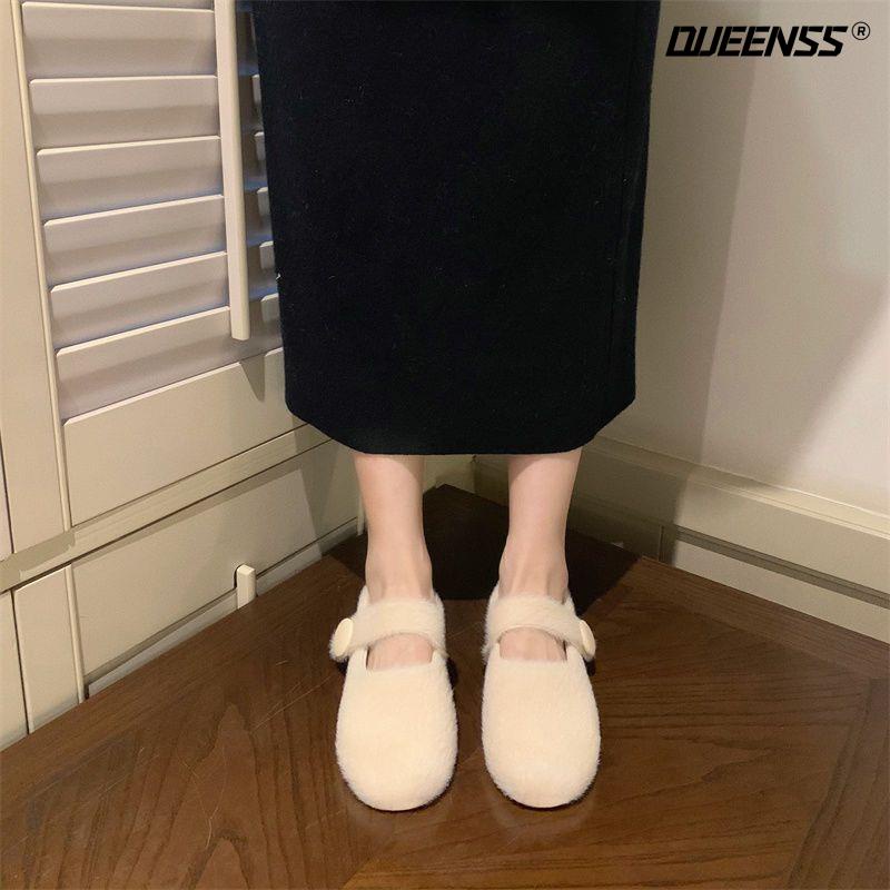 Giày Búp Bê Mary Jane Đế Bằng Thiết Kế Dễ Thương Cho Nữ