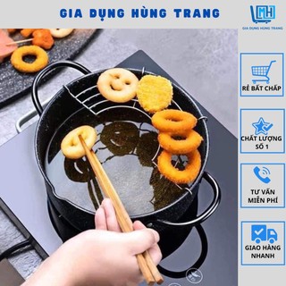 Nồi chiên lọc dầu kèm vỉ gác chảo sz 20cm tiện lợi