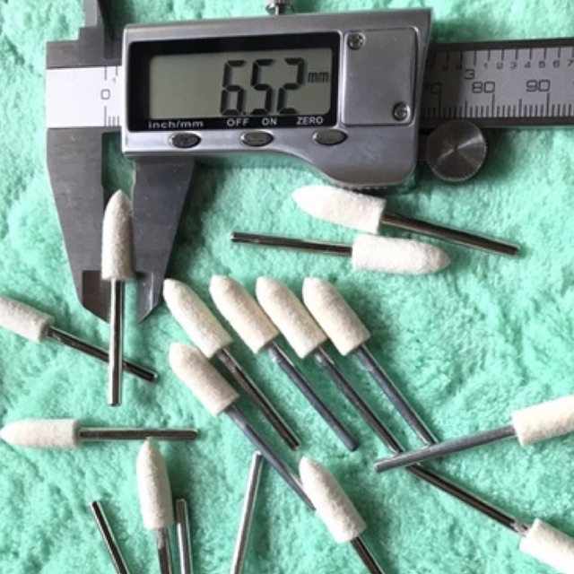 Trục nỉ nhọn đánh bóng 6mm cán 3mm