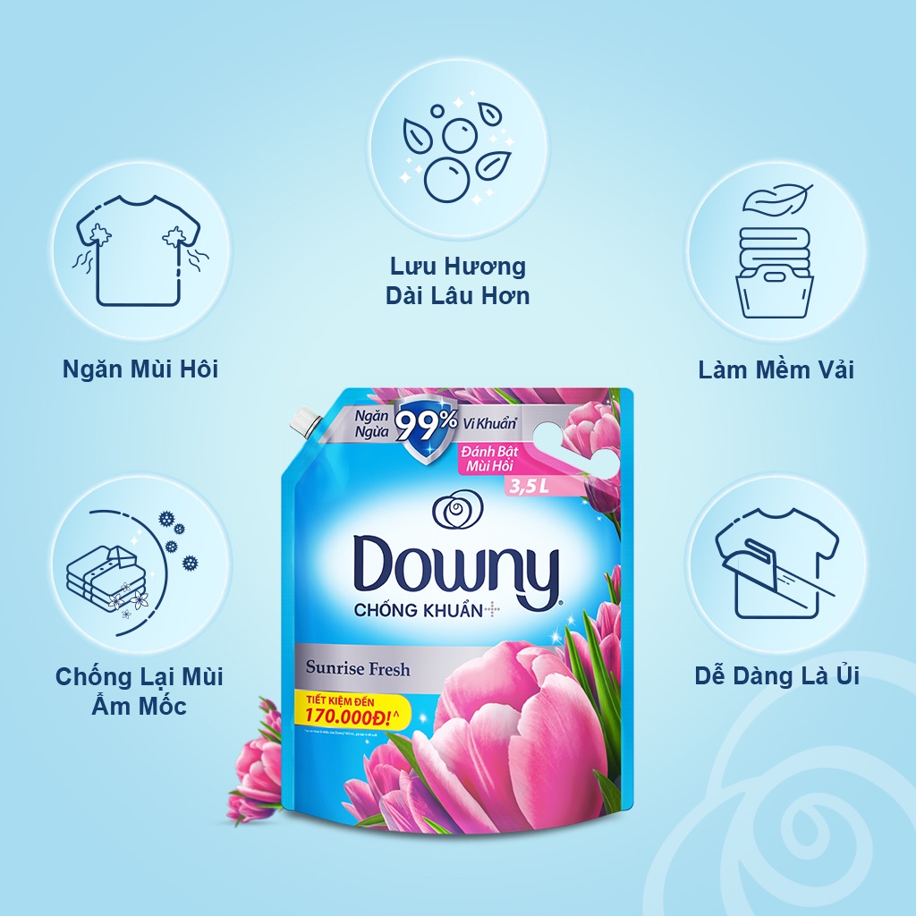 Combo 2 Nước Xả Vải Downy Nhiều Mùi Hương Túi 2.3L hoặc 2.6l/túi