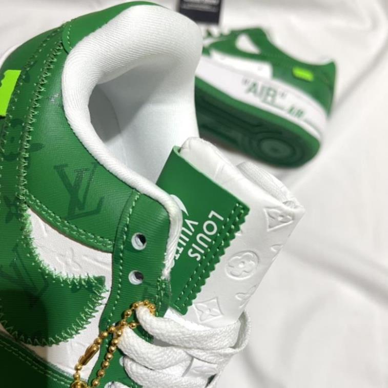 Giày thể thao Louiss_Vuittonm x Nike_AirForce 1 Low By White Green/Af1 LV Xanh Lá Af1 LV White Green-ntstore