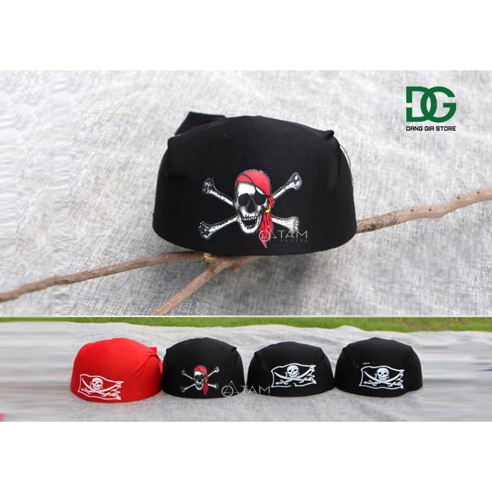 Nón hải tặc đội ngược đen đỏ HLW-NHT-01