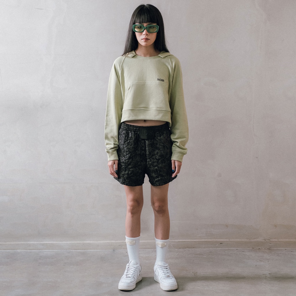 Áo khoác hoodie nữ cotton đa dụng phom croptop - LOVERCLUB HOODIE CROPTOP - The Noir