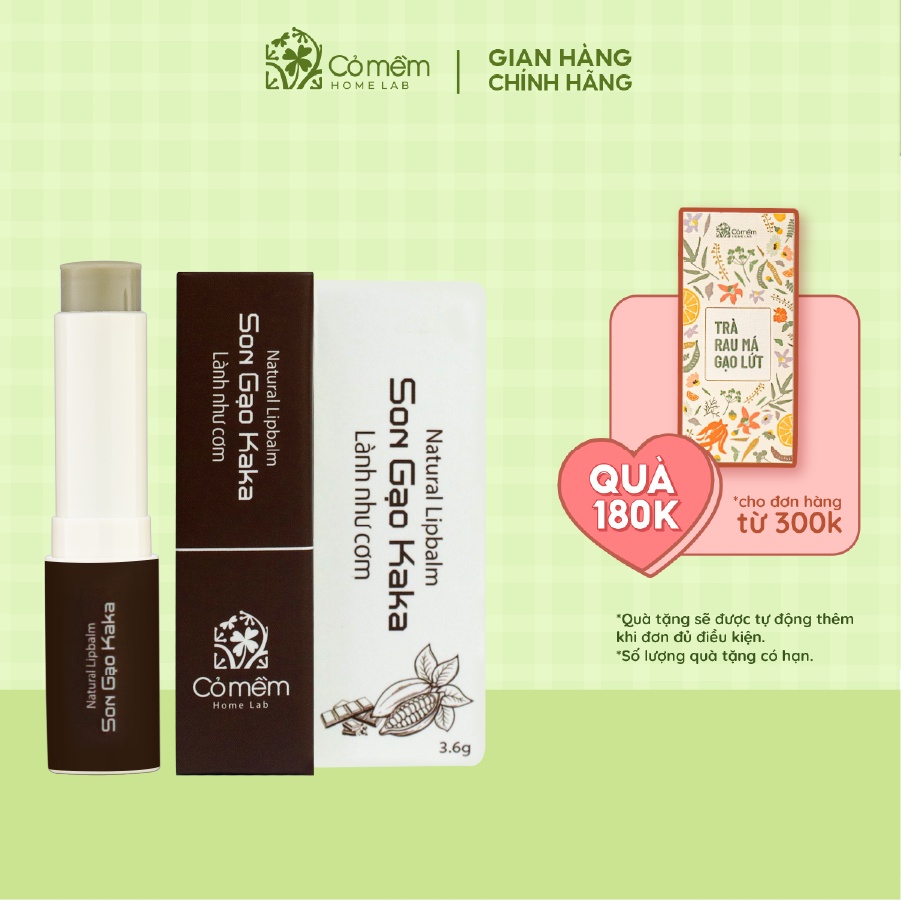 Son Dưỡng Gạo Kaka Cho Nam Dưỡng Môi Hết Khô Nẻ 3,6g Cỏ Mềm