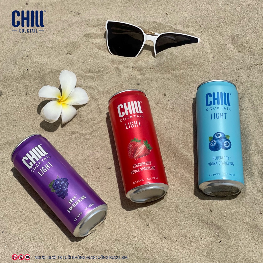 Nước trái cây lên men Chill Cocktail 6 vị lon 330ml