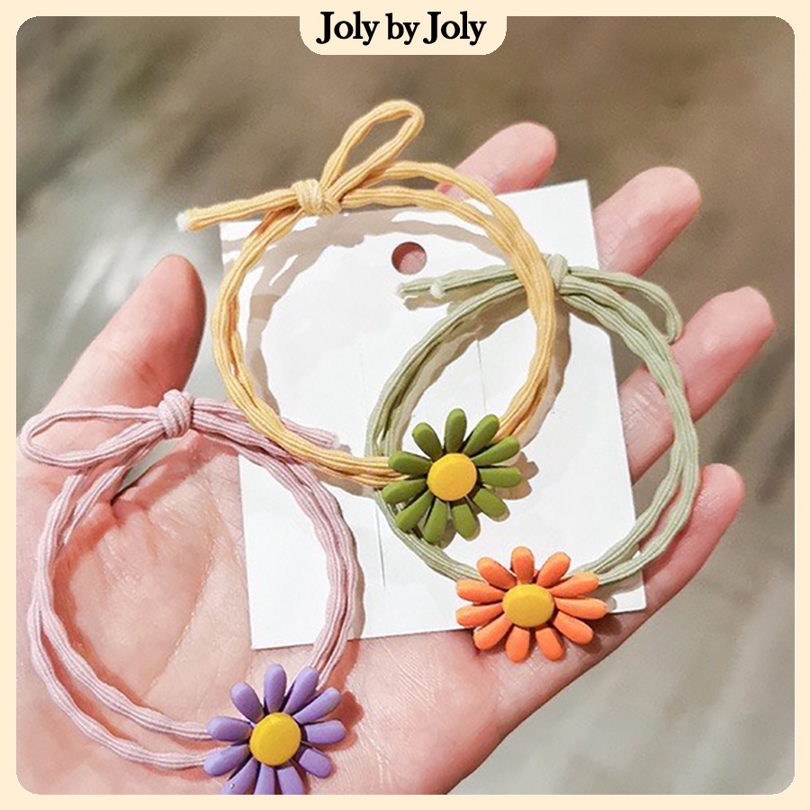 Dây Buộc Tóc Hoa Cúc JOLY BY JOLY Thun Co Dãn Nhiều Màu Sắc Phong Cách Hàn Quốc Khỏe Khoắn