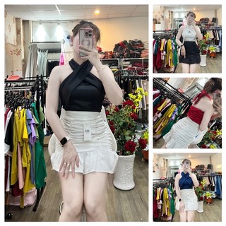 Hình thật 100% áo lụa yếm cúp ngực nhiều size
