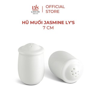 Hũ muối minh long jasmine ly's sứ cao cấp màu trắng ngà