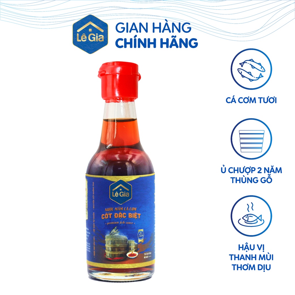 Nước mắm truyền thống Lê Gia - Cốt đặc biệt 60ml