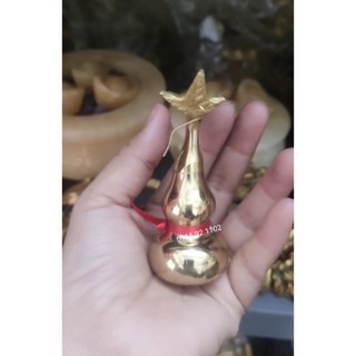 Hồ lô bát quái 9cm bằng đồng thau nguyên chất cao cấp