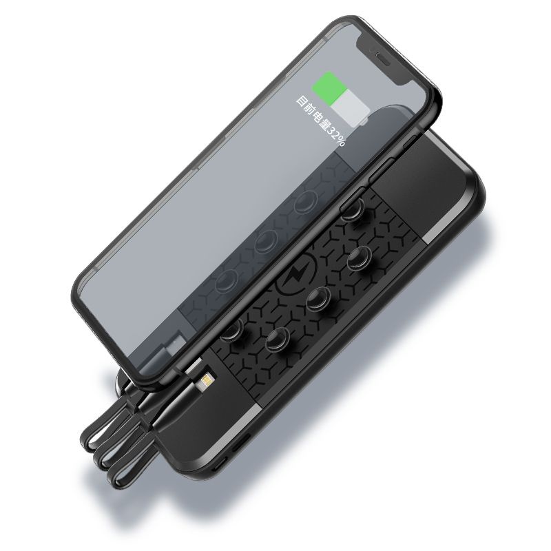Sạc dự phòng DIMI dung lượng 10000mah sạc nhanh 10.5w có dây treo trang bị 4 sợi dây cáp và 2 cổng kết nối