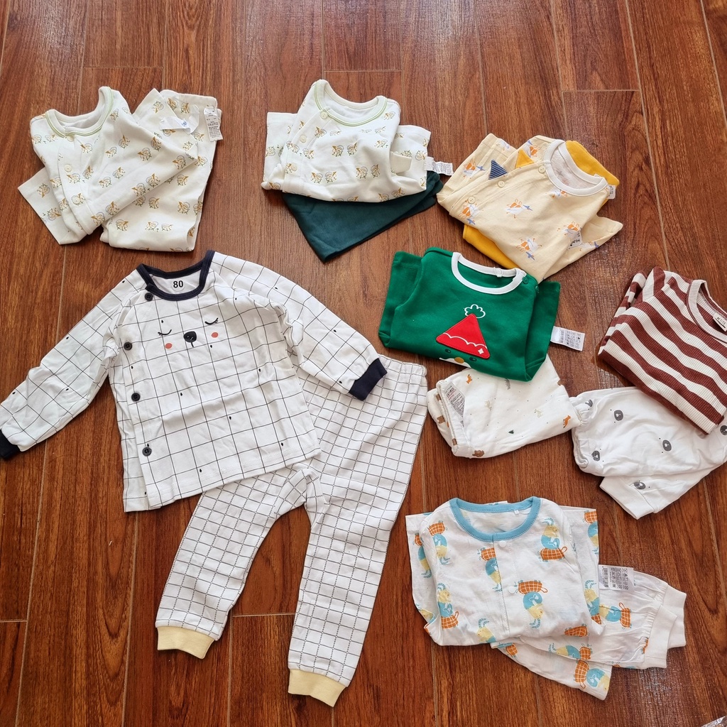 Bộ Dài Tay Thu Đông Bé Trai Bé Gái Hàn Du Xịn Size 75 đến 130 Hippo House