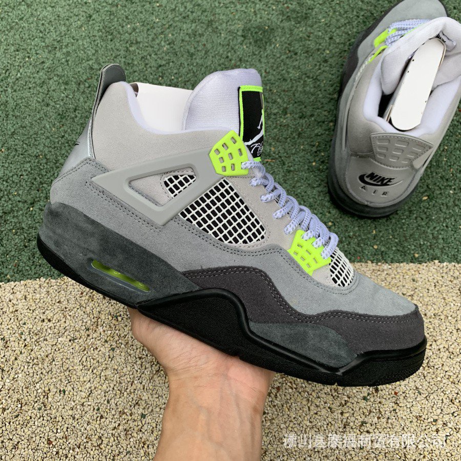 Giày Thể Thao 2021novo Air Jordan 4 Retro SE "95" CT5342-007 Màu Neon AJ4 Qva OFKP Thời Trang Cho Nam