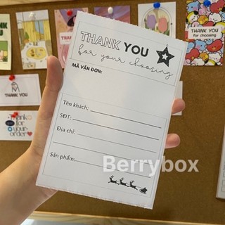 Berry | Set 50 phiếu giao hàng NOEL hóa đơn bán hangf có keo dán túi giấy, thùng carton, gói hàng