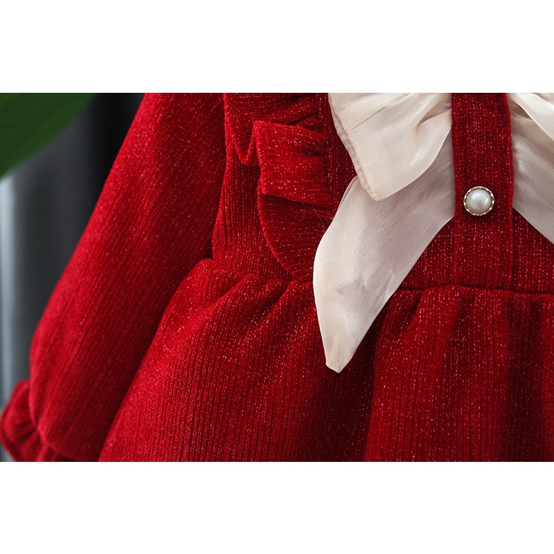 Đầm Công Chúa Mùa Đông 2023 Bằng Vải Cotton Ấm Áp Cho Bé Gái 1 Tuổi