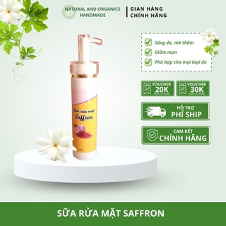 Sữa rửa mặt trắng da ngừa mụn safrone 100% nguyên chất giúp sáng da giảm mụn và mờ thâm hiệu quả 550ml