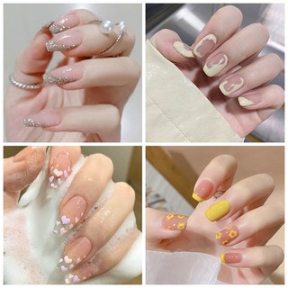 Hộp 24 móng tay giả bao phủ toàn bộ R181-R200 thời trang nghệ thuật 