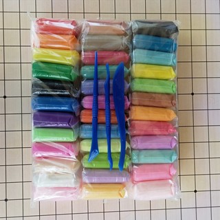 Đất sét nhật tự khô set 12 gói đủ màu