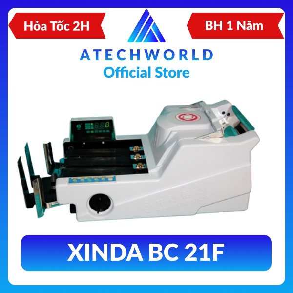 Máy đếm tiền XINDA Super BC-21F - Dùng cho ngân hàng - Hàng Chính Hãng