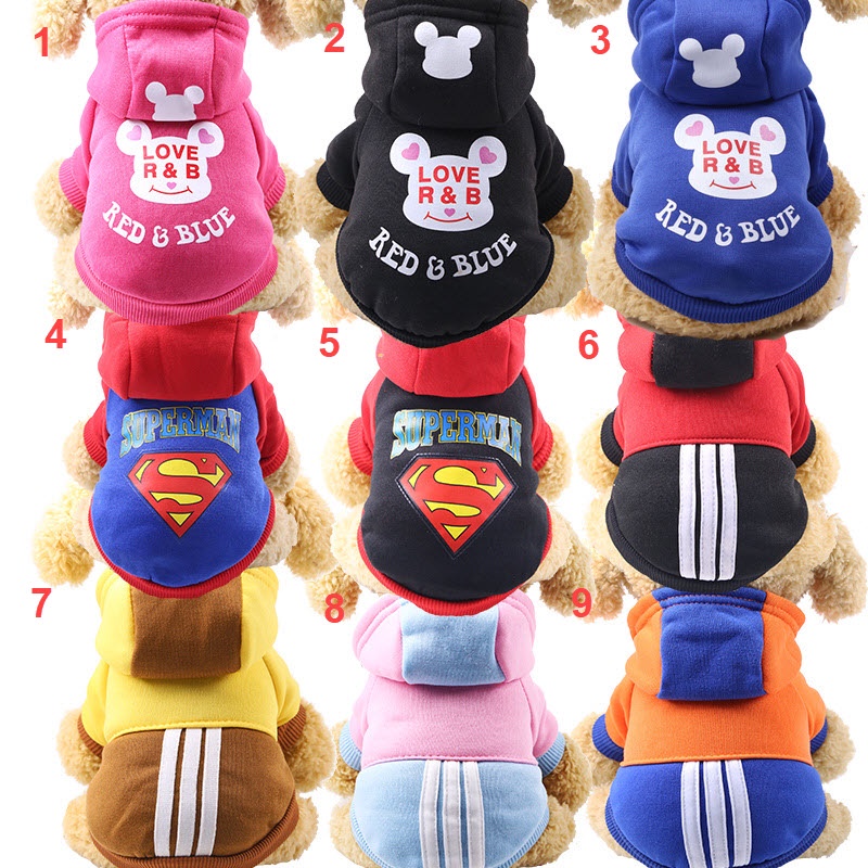 QUẦN ÁO CHÓ MÈO THU ĐÔNG CÓ MŨ MICKEY SIÊU NHÂN