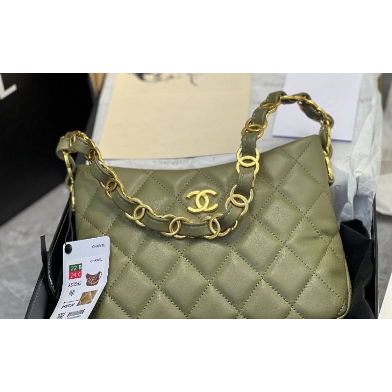 Túi xách nữ thời trang Hobo sz24x17 da cừu mịn có code chip fullbox vip nam châm