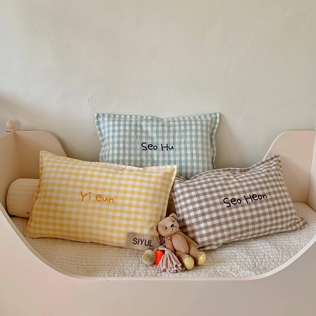 Gối Ngủ Thêu Tên diy Phong Cách Hàn Quốc Có Thể Giặt Sạch Cho Bé