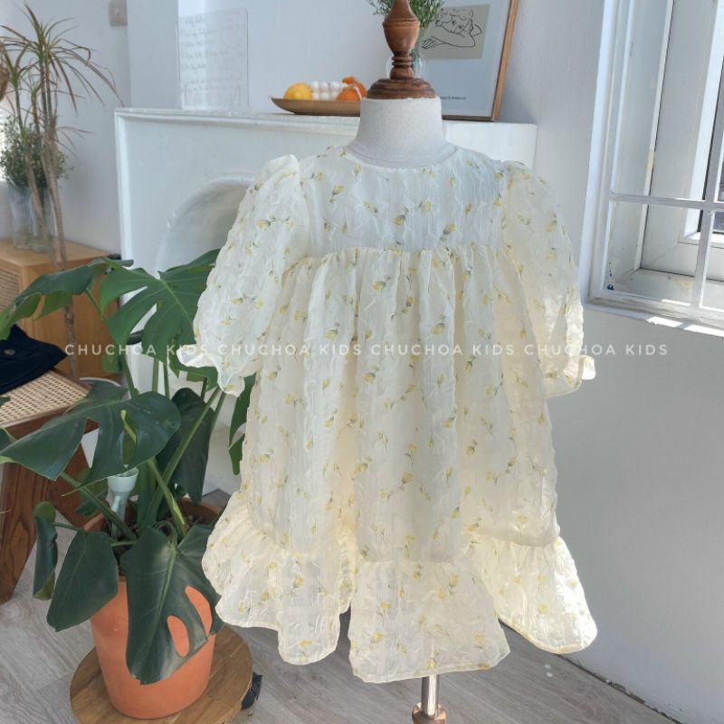 Váy babydoll thu đông dài tay cho bé gái từ 1-5 tuổi