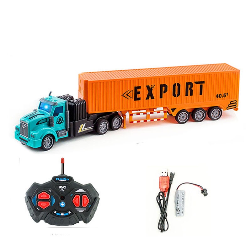 Xe Container Điều Khiển - Xe Công Ten Nơ Điều Khiển 4 Chiều Chạy Bằng Pin Siêu Nhanh Dài 36cm-pin sạc được-halan123098