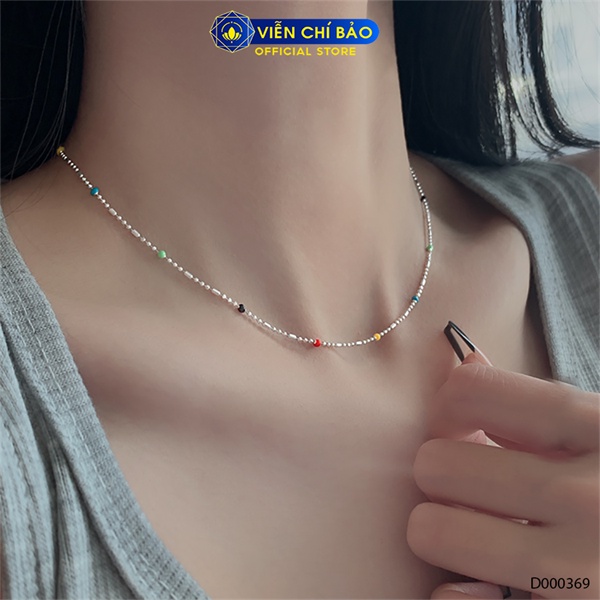 Dây chuyền bạc nữ Cầu Vồng chất liệu bạc 925 thời trang phụ kiện trang sức Viễn Chí Bảo D000369