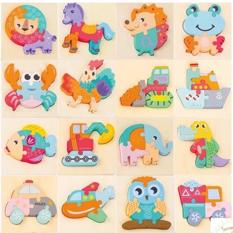 Tranh ghép hình 3D bằng gỗ nổi - Hàng loại 1