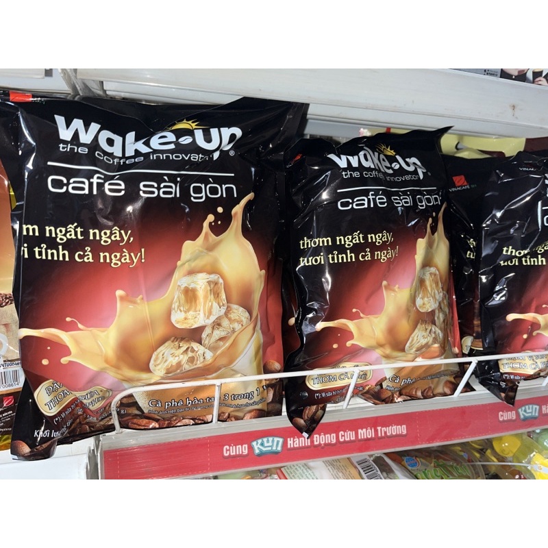Cà phê sữa WAKE UP - WAKEUP thành phố sài gòn 3 trong một túi 456g