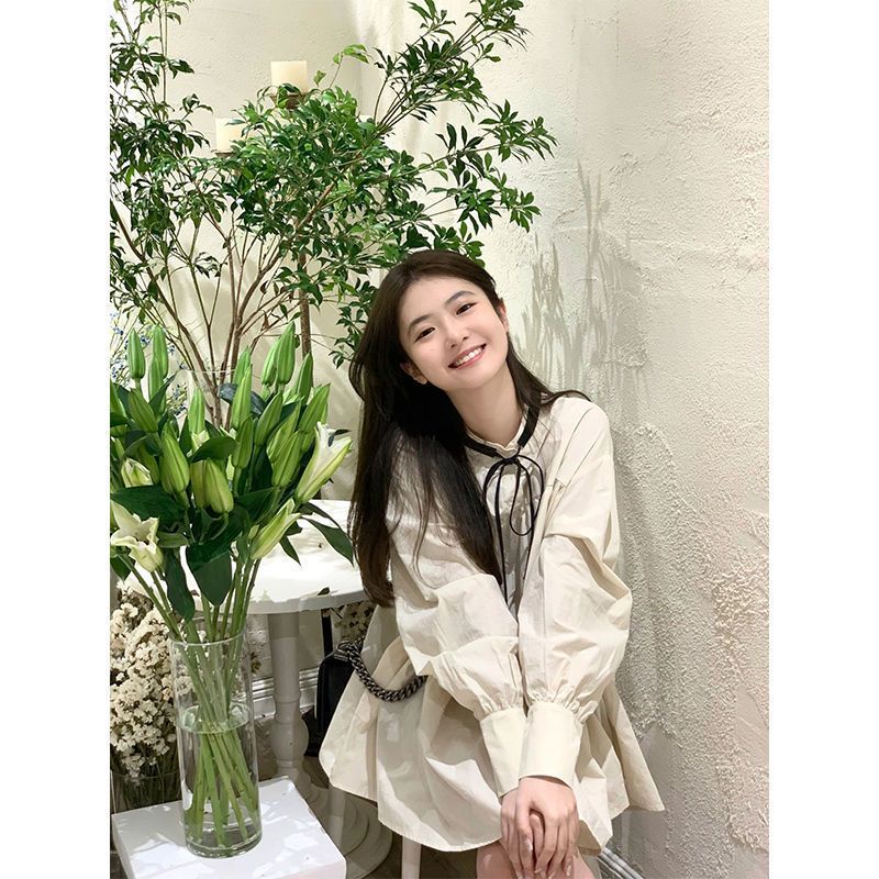 Đầm Búp Bê Nhật Bản Tay Dài Dáng Rộng Dễ Thương Xinh Xắn Cho Nữ