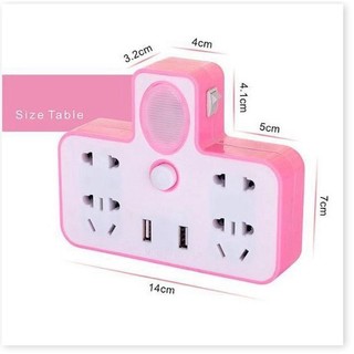 [MÃ GIẢM 50%] Bộ ổ điện chia 2 cổng USB có đèn led( Giao Màu Ngẫu Nhiên)