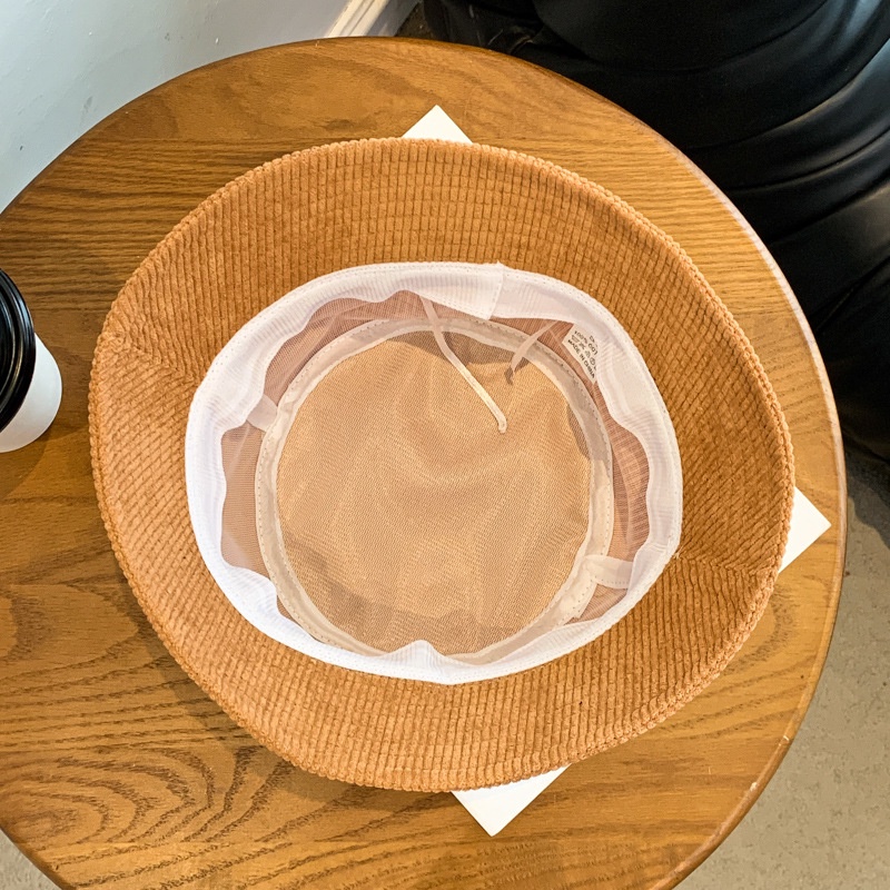 Mũ Bucket Nhung Gân Tăm Màu Trơn Nón Vải Nam Nữ P2184